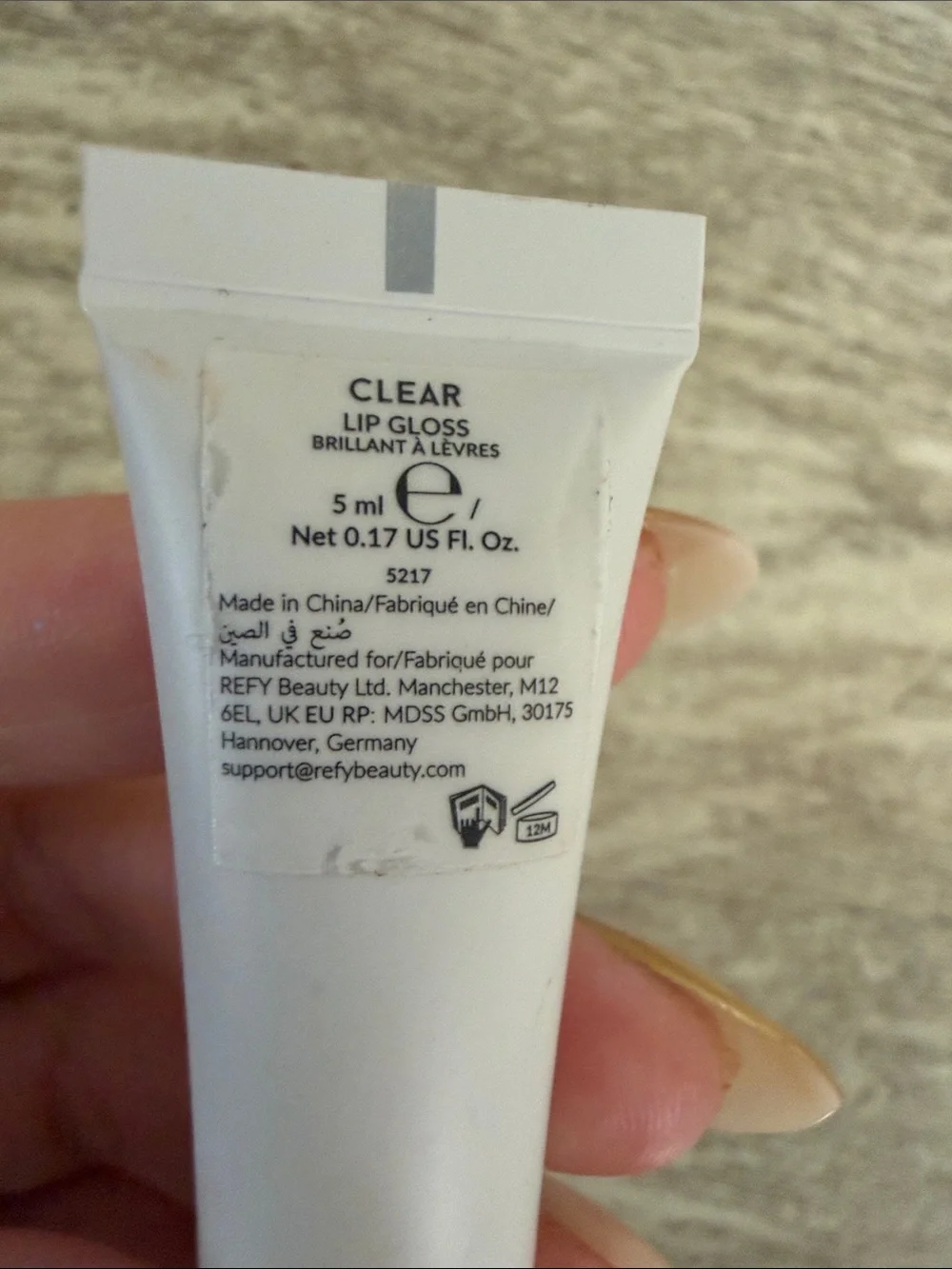 REFY Lip Balm & Gloss Tube - clear